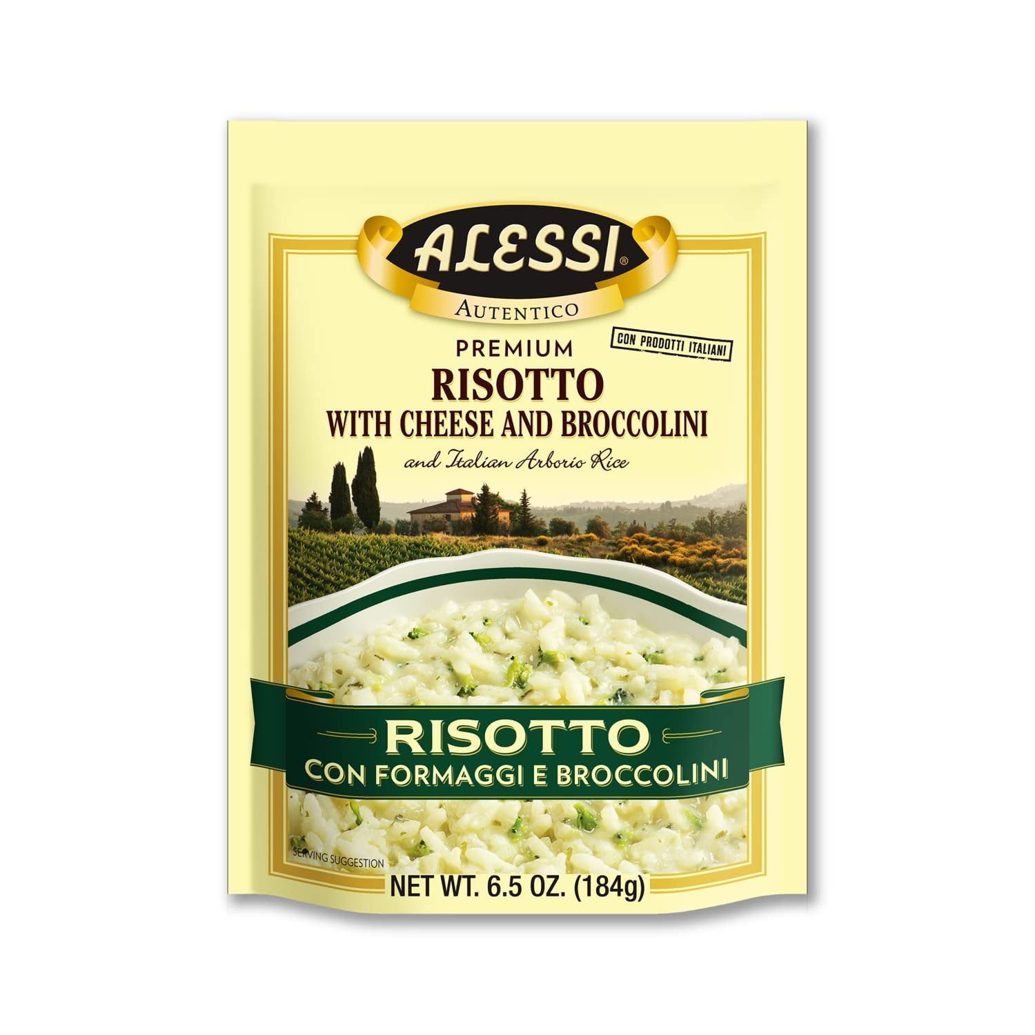 Pack of 6, Alessi Risotto with Cheese and Broccolini, 6.5 oz