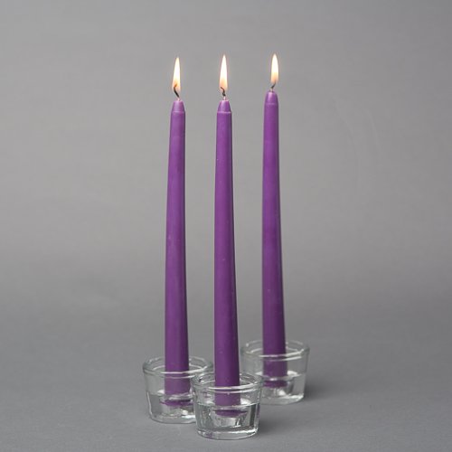 Richland Taper Candles 10" Purple Set of 10