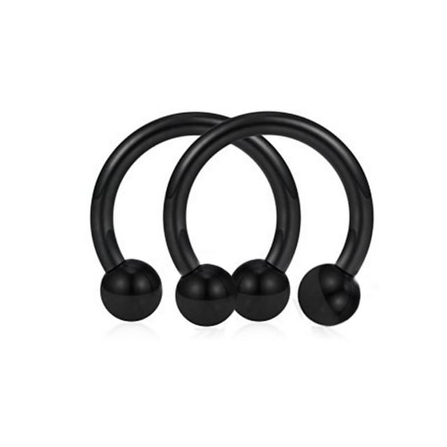 WREESH Nose Ring Hoop Magnetic Horseshoe Rings Stainless Steel Faux Septum Rings