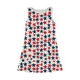 thumbnail image 4 of YOUYEDIAN Independence Day Dresses for Teens Fourth Of July Sleeveless Beige Sun Dresses Cute Stars Print Dresses 2026 Summer Midi Dress,Beige 9-10 Years, 4 of 6