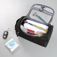 thumbnail image 3 of Neceser de viaje multifunción para artículos de aseo, portátil, colgante, organizador de cosméticos, gran capacidad, impermeable, color negro., 3 of 5