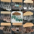 thumbnail image 4 of GKNET Boho 3Pairs Boho Gypsy Earrings Set Tribal Ethnic Hook Drop Dangle Women JEWELRY-2-Heart, 4 of 9