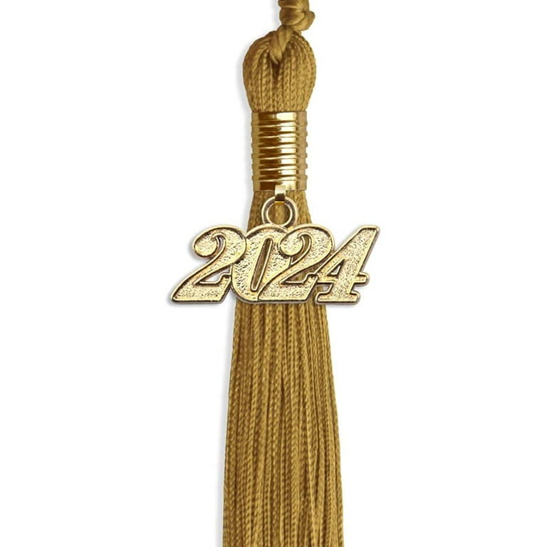 Graduation Tassel Charm Yeardate 2024 - gold or silver