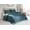 Sarcelle, variante sur Ensemble de housse de duvet en velours froissé de couleur unie de Swift Home