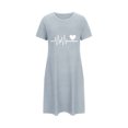 thumbnail image 4 of Cameland Chemises de Nuit Décontractées Quotidiennes pour Femmes Chemise de Nuit Simple Amour Manches Courtes Peut Être Portée à l'Extérieur, 4 of 4