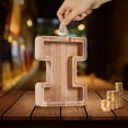 thumbnail image 6 of Mouliraty Personalized Wooden Name Money Box Wooden Deposit Box Twenty Six English Letters, 6 of 6