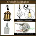 thumbnail image 3 of Portalámparas E27, lámpara colgante retro Edison, adaptador de cerámica sólida, portalámparas de latón vintage de 4 piezas, portalámparas antiguo Portalámparas de metal y aluminio, 3 of 5