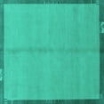 thumbnail image 1 of Ahgly Company Indoor Square Abstract Turquoise Blue Modern Area Rugs, 3' Square, 1 of 4
