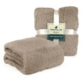 thumbnail image 2 of Soft Fuzzy Warm Cozy Throw Blanket with Fluffy Sherpa Fleece for Sofa Couch Bed, 2 of 12