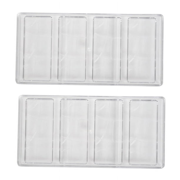 2X Molde para barra de chocolate, molde para hornear, molde para decorar pasteles, molde para chocolate transparente, policarbonato