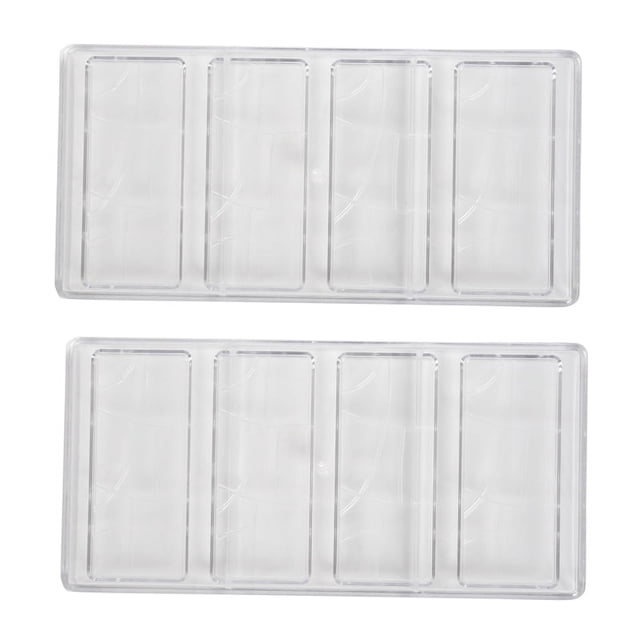 2X Molde para barra de chocolate, molde para hornear, molde para decorar pasteles, molde para chocolate transparente, policarbonato