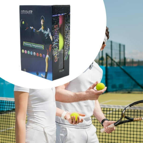 Pelotas de tenis shamjiam 6 pelotas de práctica coloridas para perros