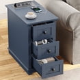 thumbnail image 2 of PLAMLE End Table with 3 Drawers for Living Room,Nightstand Sofa Side Table with Charging Station,End Table., 2 of 6