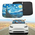 thumbnail image 2 of AUTOXBERT Car Windshield Sun Shade Cover for Tesla Model Y/3 Sunshade Visor UV Shield Foldable Starry Sky, 2 of 9