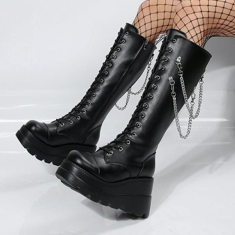Knee high shiny boots 2025