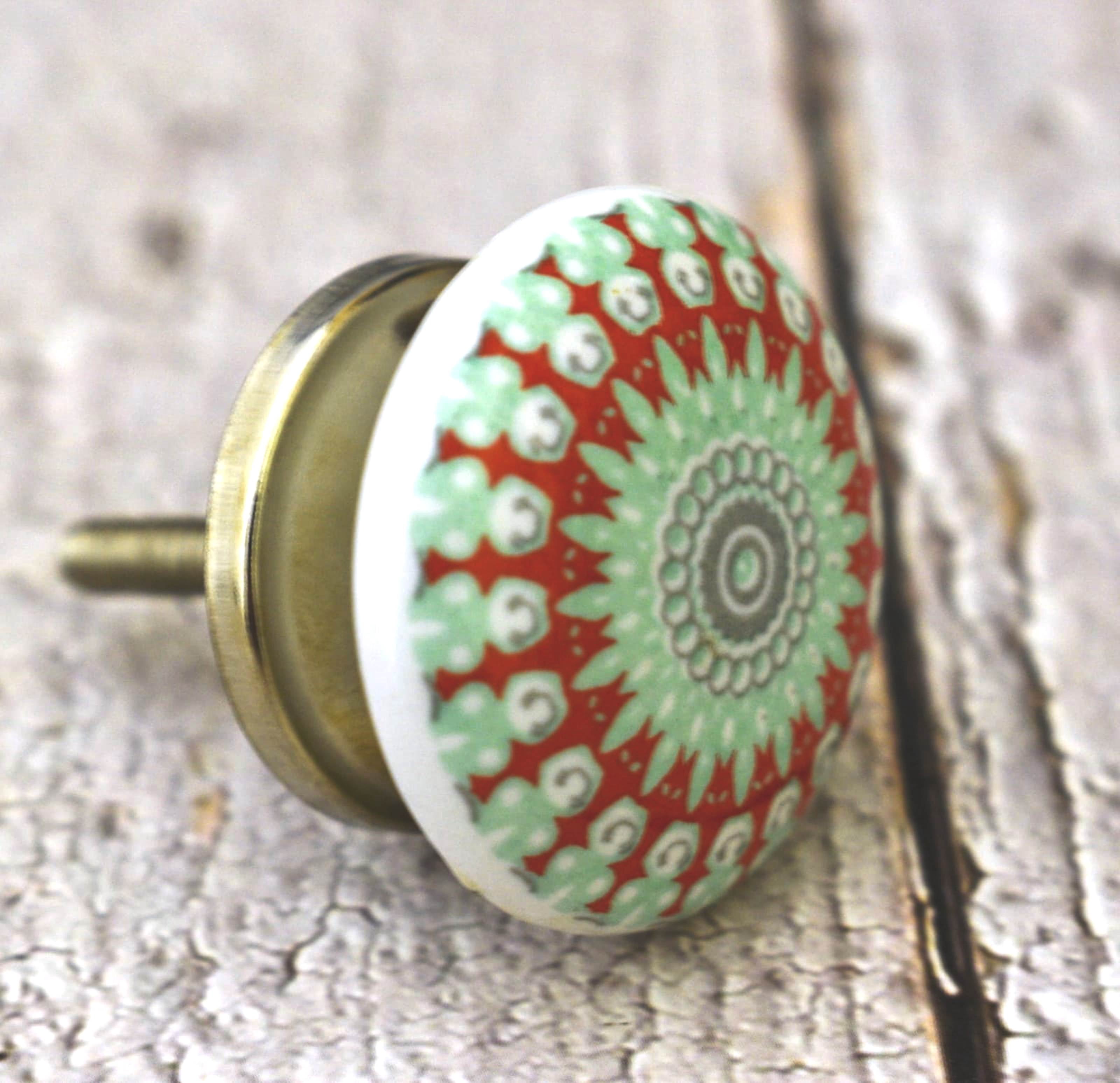 India House Ceramic Multicolor Knobs Kitchen Cabinet Drawer Knobs Hardware Knobs Handmade Knobs Cabinet Knobs Ceramic Door Knobs. Set of 20