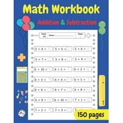 MAX TEACHER Math Workbook : Addition and Subtraction: workbook for kindergarten and 1st grade- activity book for teaching math to children, Coloring numbers, Math exercises in a fun way, intelligence games, Mathematics games, Line Tracing (Paperback)