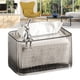 thumbnail image 5 of Soporte para caja de pañuelos, dispensador de pañuelos para el hogar con resorte de elevación automática de gran apertura para tocador de baño, encimera, cuerpo de fresno, fondo plateado, 5 of 10