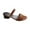 Brown, variant on Kukoosong Block Heels for Women Summer Casual Round-toe Slippers Chunky Heel Middle Heel Fashion Solid Color Womens Sandals Black 37