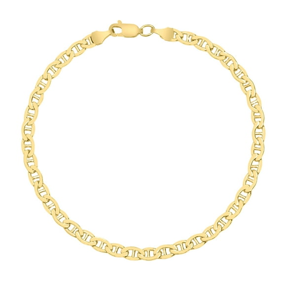 SZUL Women's 14K Yellow Gold Filled 4.2MM Mariner Link Chain Bracelet with Lobster Clasp