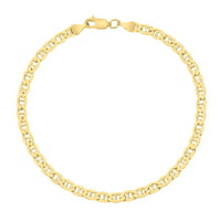14K Yellow Gold Filled 4.2MM Mariner Link Chain Bracelet w/Lobster Clasp