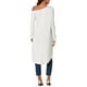 thumbnail image 3 of INSPIRAR CHIC Blusa Casual de Una Sola Manga Larga Asimétrica de Bajo Irregular para Mujeres L Blanca, 3 of 6