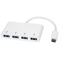 StarTech.com HB30C4ABW 4-Port USB-C Hub - USB-C to 4 x USB-A - USB 3.0 Hub - Bus Powered