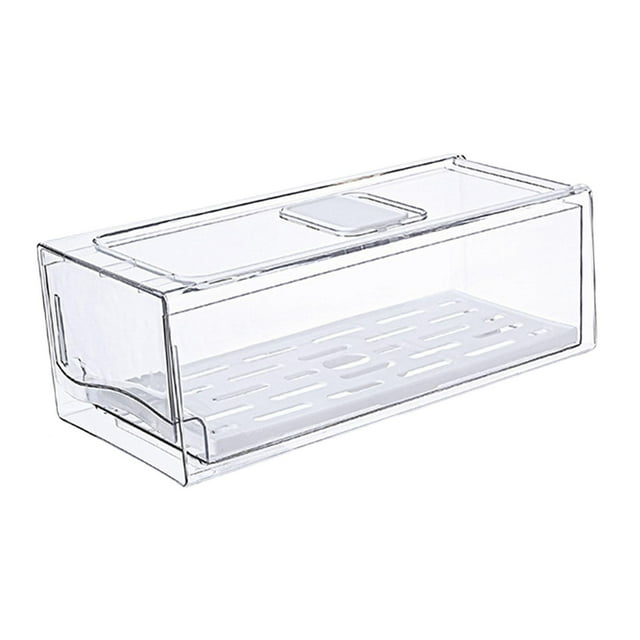 yuksok Fridge Drawer Bins Refrigerator Organizer Drawer Bins for Home Kicthen Salad S
