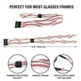 thumbnail image 2 of WIRESTER Cotton Eyewear Retainer Sunglass Strap, Elastic Neck Retainer Cord Lanyard for Eyeglasses & Sunglasses Holder Chain - Baseball, 2 of 5