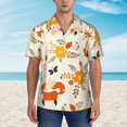 thumbnail image 4 of Bixox Men's Hawaiian Shirts Men's Flower Fox Print Short-Sleeve Shirt-XX-Large, 4 of 8