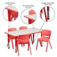 thumbnail image 3 of Bowery Hill Metal/Plastic Activity Table Set with 4 Stacking Chairs in Red, 3 of 4