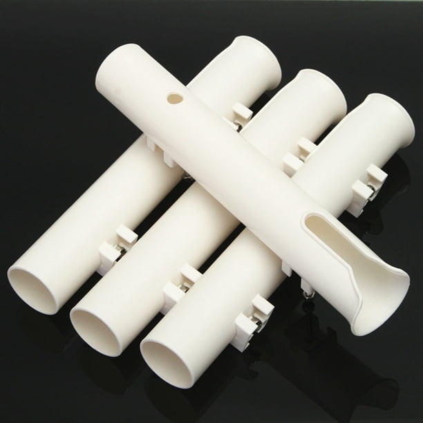 White Nylon Small And Exquisite Fishing Rod Holder 3 Tube Wall