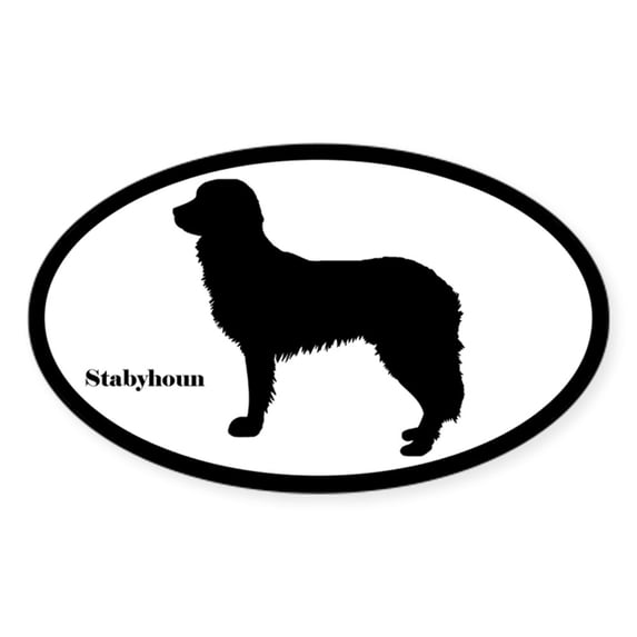 CafePress - Stabyhoun Silhouette Sticker - Sticker (Oval)