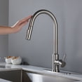 thumbnail image 2 of Izzovium Touch Kitchen Faucet with Pull Down Sprayer, Brushed Nickel Stainless Steel Single Lever High Arc 360° Rotating Faucet, Touch Control for Hands-Free Operation, 2 of 8