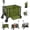 Green, variant on 3-in-1 Collapsible Utility Wagon with Wheels, Converts to Bench, 220lbs Capacity, 120L Folding Shopping Cart for Outdoor Use