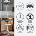 thumbnail image 6 of Decor Therapy Warwick Round Accent Table - 3 Leg Pedestal Side Table for Living Room, Bedroom, Entryway - Traditional Bistro Drink Table, White, 6 of 6