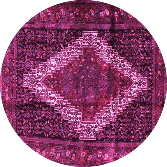Ahgly Company Indoor Round Persian Pink Traditional Area Rugs, 8' Round