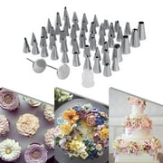 52Pcs/Set Stainless Steel Tips Cake Decorating Supplies Pastry Cupcake Baking Tools