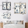 thumbnail image 4 of Designart "Faded Retro Blue Matrix Circular Watercolor II" Modern Geometric Wall Art Set Of 2 - Modern White Canvas Set For Living Room Decor, 4 of 6