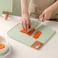 thumbnail image 4 of mfyjkho Tabla de cortar de cocina de doble cara, de plástico, 28,5 x 28,5 x 1 cm, diseño compacto, superficie antideslizante, borde antiderrames, material apto para uso alimentario, 1 unidad, 4 of 7
