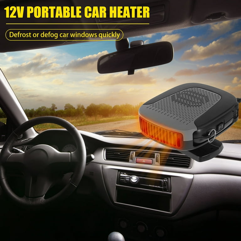 Xyuee S1 Portable Car Heater 12V 150W, High Power Car Windshield Defroster Defogger, 2 in 1 Auto Heating Fan/Cooling Fan with Air Purification