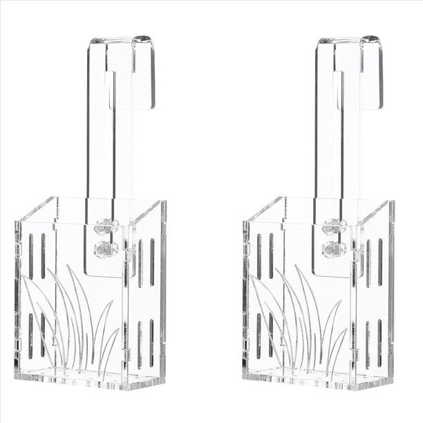 2X Maceta para Acuario - Soporte Colgante para Tazas AcríLicas para Plantas AcuáTicas Soporte para Plantas para Peceras Macetas para A