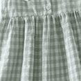 thumbnail image 6 of LYMAYTER Toddler Casual Dress Girls Cute Plaid Sleeveless Dress Kids Button Front Pleated A Line Dress 2-7Y, 6 of 8