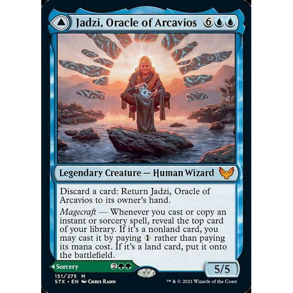 MtG Strixhaven: School of Mages Mythic Rare Jadzi, Oracle of Arcavios // Journey to the Oracle #151