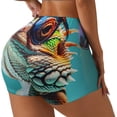 thumbnail image 2 of Kdxio Stylish Sunglasses Iguana Print Workout Shorts for Women Seamless Soft Smooth Gym Yoga Scrunch Active Shorts, 2 of 5
