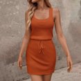 thumbnail image 6 of Einccm Women's Summer Casual Boho Sleeveless A-Line Dress with Square Neck for Beach, Party, Vacation, and Everyday Wear, Lightweight Comfortable Polyester Fabric, 6 of 9