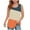 Orange, variant on Diufon Girls Tank Tops Color Block Printed Sleeveless Crewneck Tops Summer Casual Loose Tunic Blouses