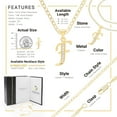 thumbnail image 2 of BEBERLINI Women Initial Letter F Pendant Necklace 14K Gold Filled Cuban Chain Jewelry 24", 2 of 9
