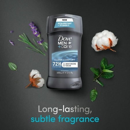 Dove Men+Care Long Lasting Antiperspirant Deodorant Stick, Clean Comfort, 2.7 oz