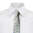 thumbnail image 2 of Floral Necktie, Watercolor Blue Hydrangea, Dress Tie, 3.7", Ceil Blue Green White, by Ambesonne, 2 of 3